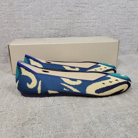 Rothy’s The Flats Moroccan Blue Slip On Ballet Shoes Women's Size US 8, 9.5 - Picture 3 of 9